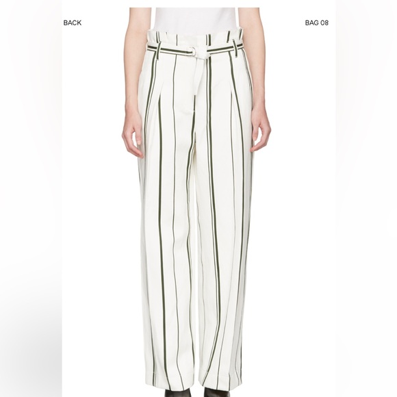 3.1 Phillip Lim Off-White Striped Paper Bag Trouser 0 - Picture 2 of 5